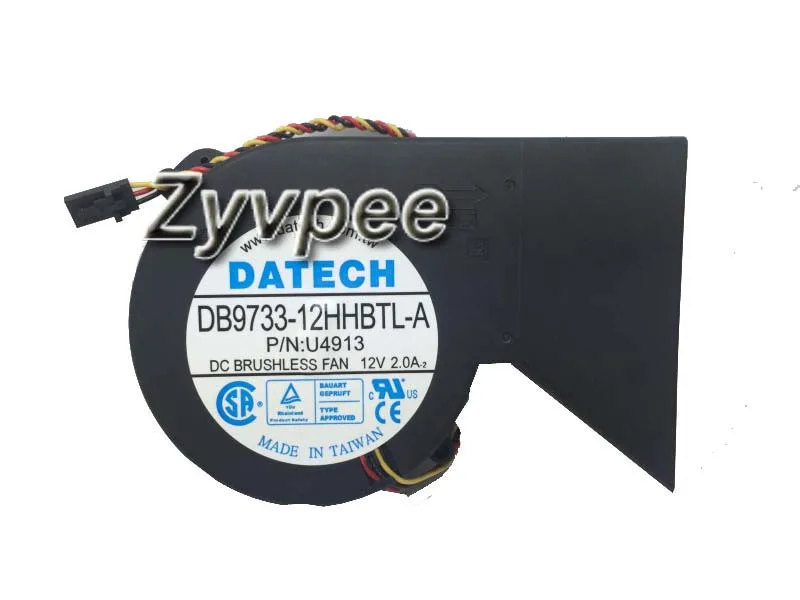 Zyvpee Zyvpee DB9733-12HHBTL-A 97x33mm 12V 2.0A 3-pin case fan — product photo