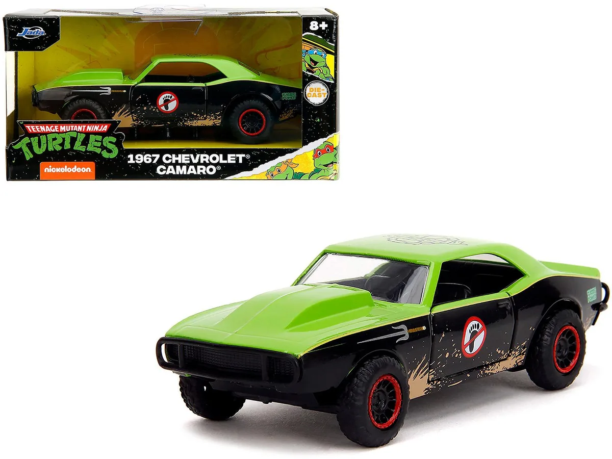 Jada Jada 1967 Chevrolet Camaro TMNT Black Green Dirty Hollywood Rides 1/32 Diecast Hobby Collectible — product photo