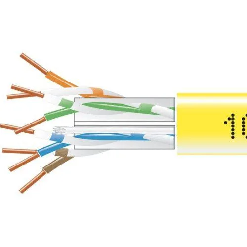 Black Box Corporation Black Box Corporation EYN873B-PB-1000 Cat6 550 MHz UTP Yellow 1000 ft network ethernet cable — product photo