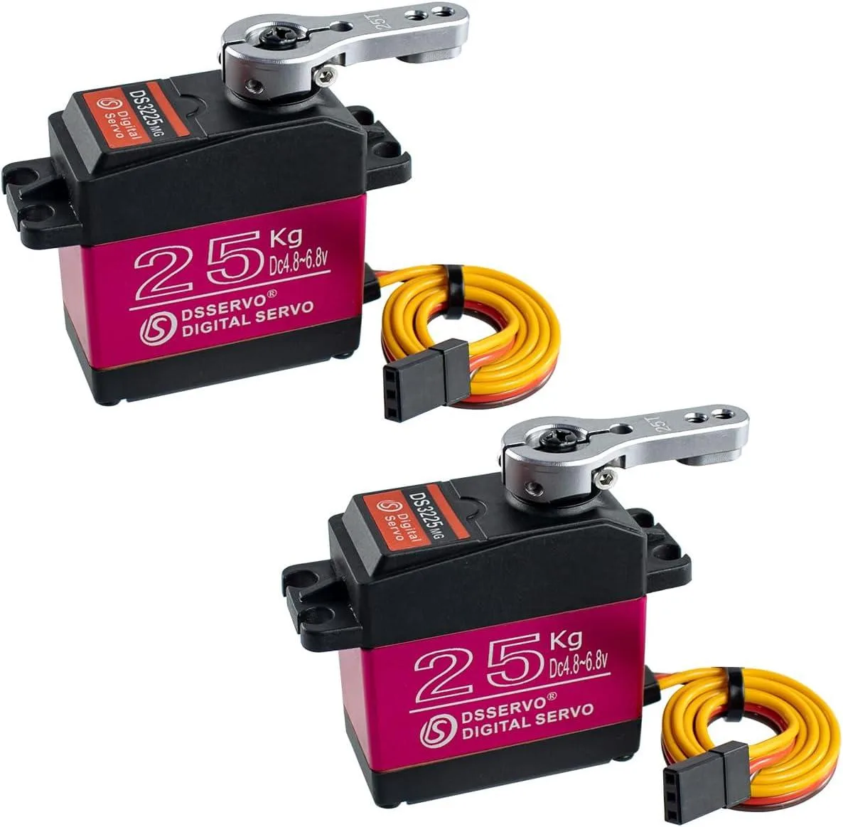 usbroway usbroway 25kg High Torque RC Servo Full Metal Gear Waterproof 2Pack 270° — product photo
