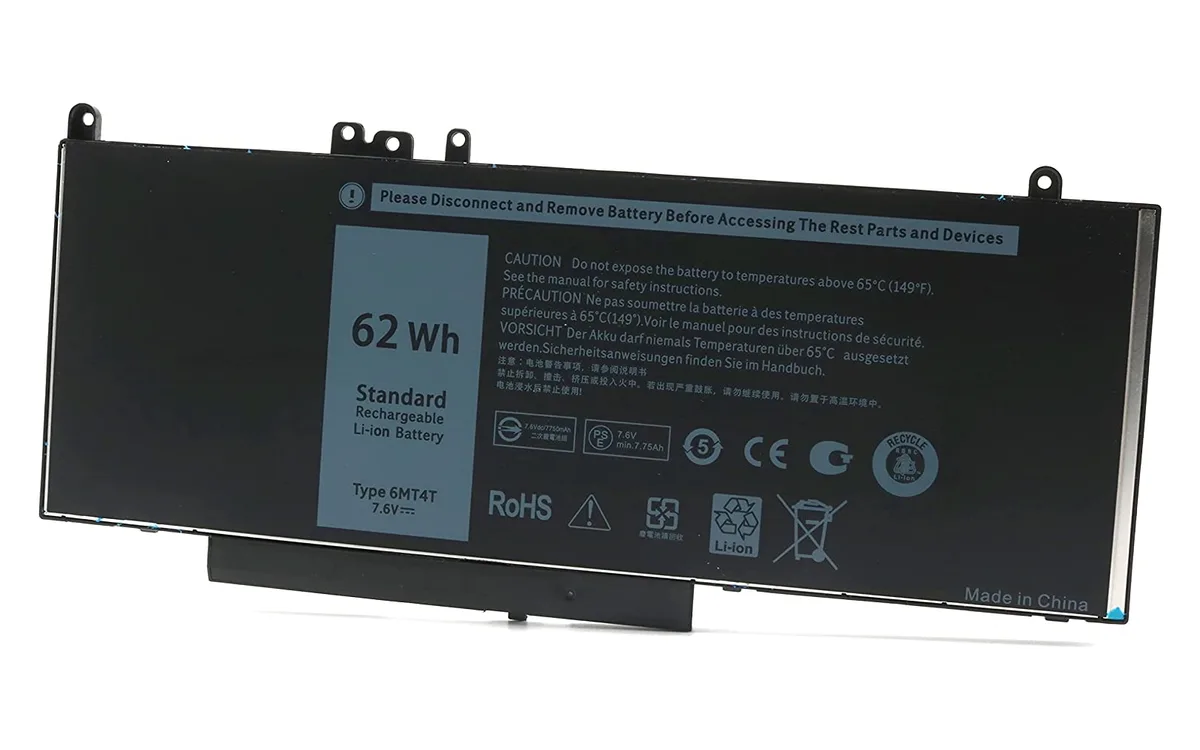 DELL DELL J4-6MT4TA01 62WH 7.6V laptop battery — product photo
