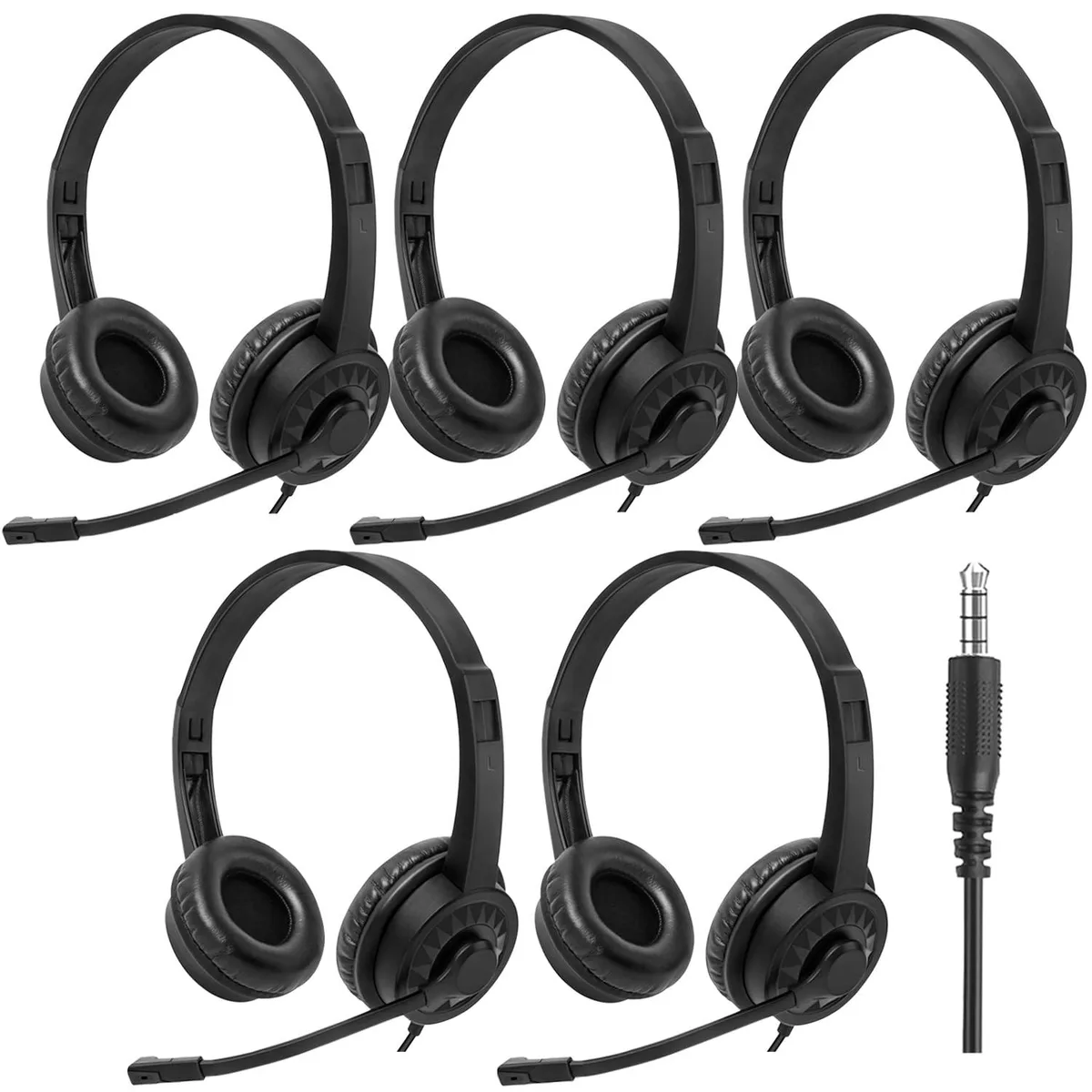  Logitech LS06 headset 5 pack 3.5mm wired noise cancelling black 0.689kg — product photo