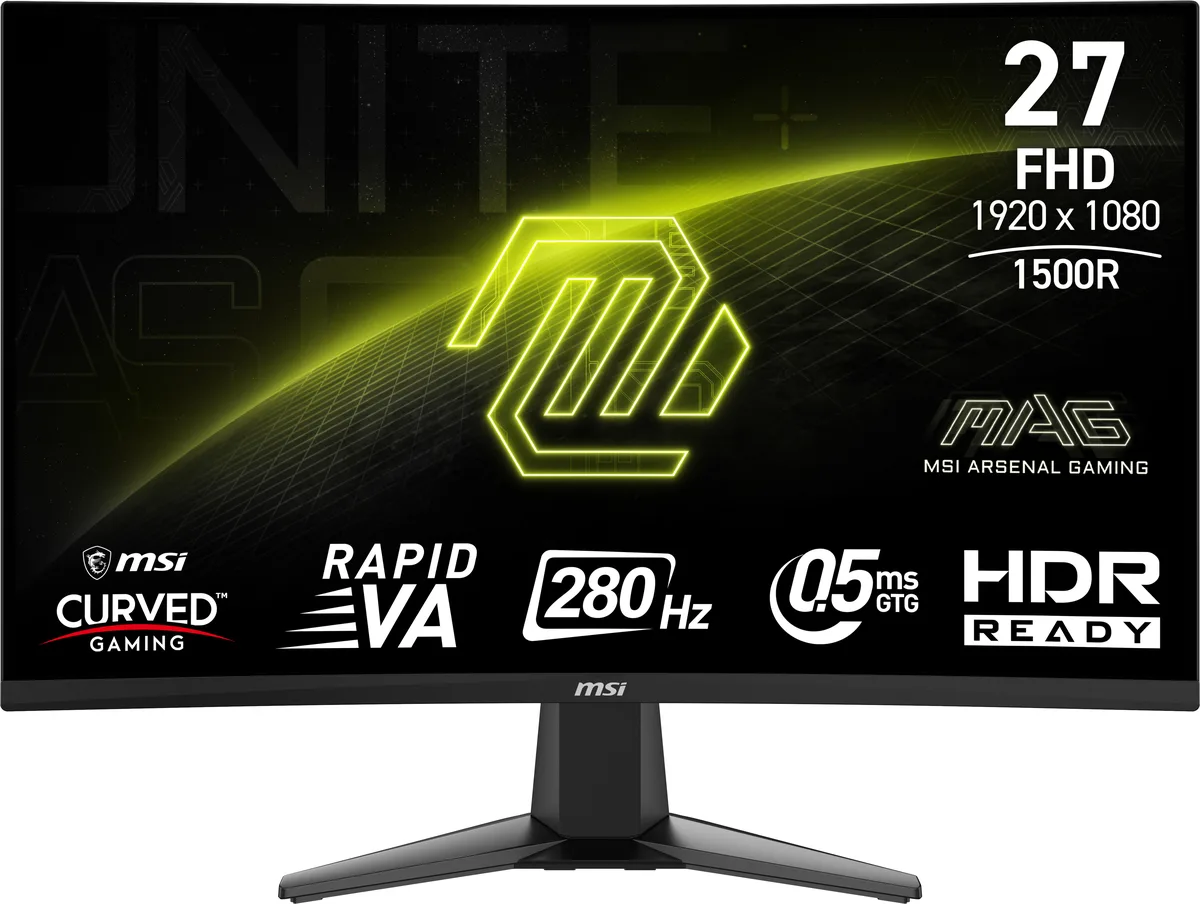 MSI MSI MAG 276CXF 27" 1920x1080 280Hz curved gaming monitor — product photo