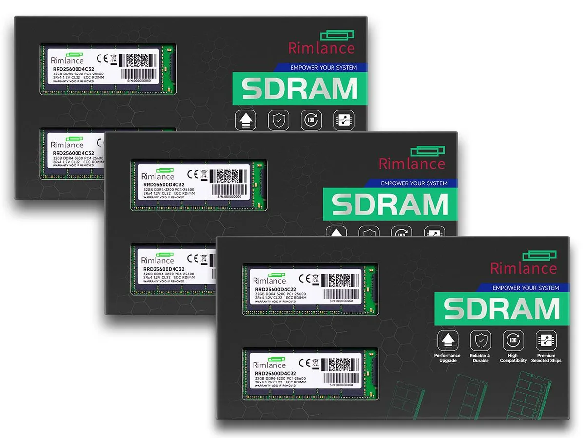 RIMLANCE RIMLANCE 192GB (6x32GB) DDR4 3200MHz ECC Registered RDIMM Server Memory Kit — product photo