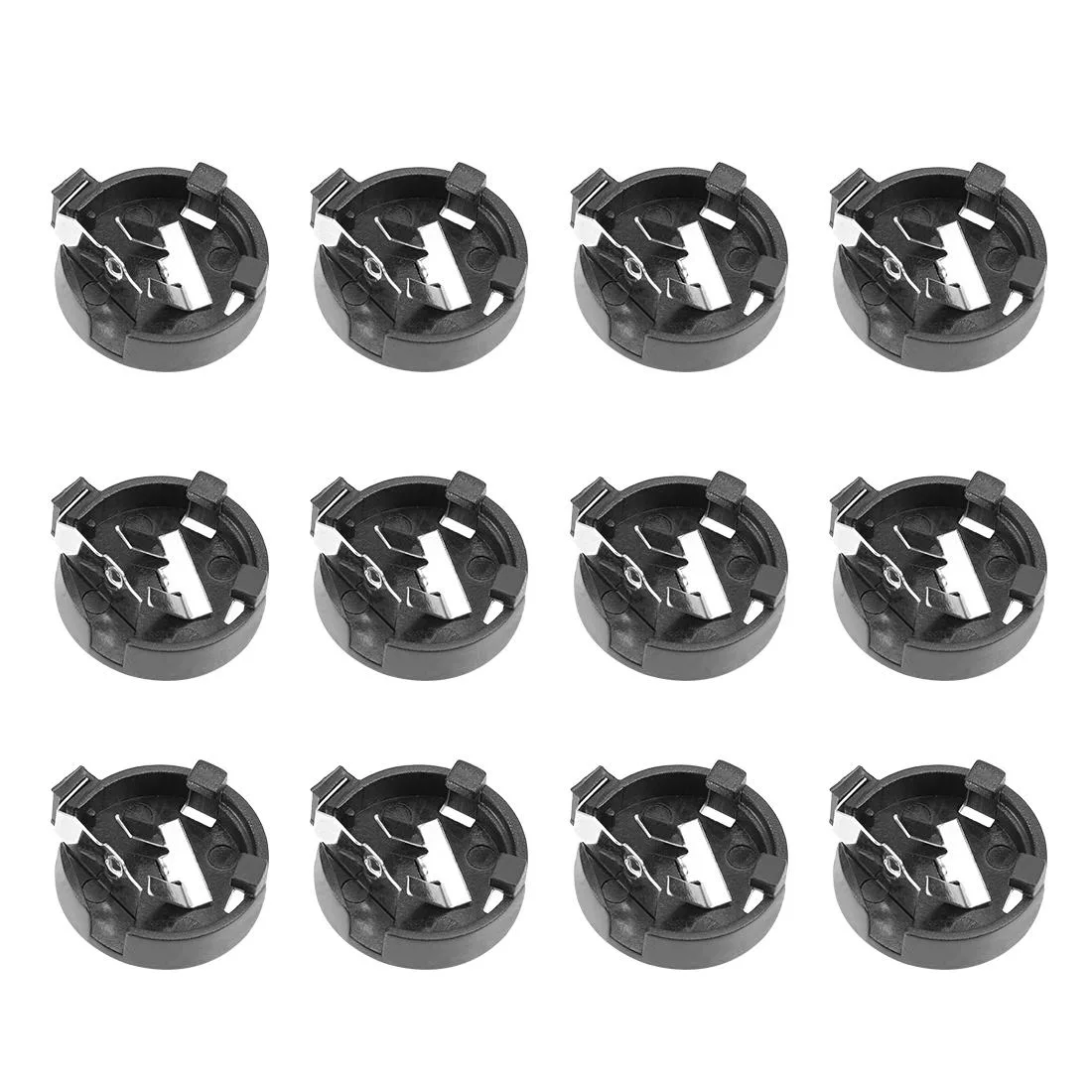Unique-Bargains Unique-Bargains CR1220 CR1225 Horizontal Battery Holder 12 Pcs Black — product photo
