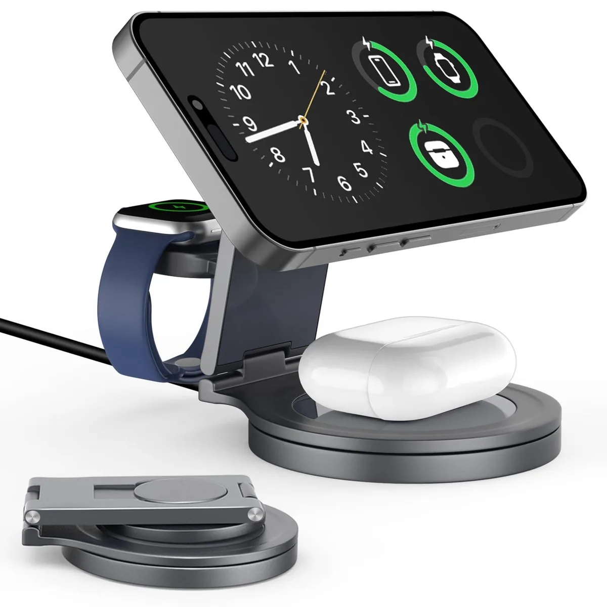  Mecnmsa ACY-1G 3-in-1 Foldable Wireless Charger Grey — product photo