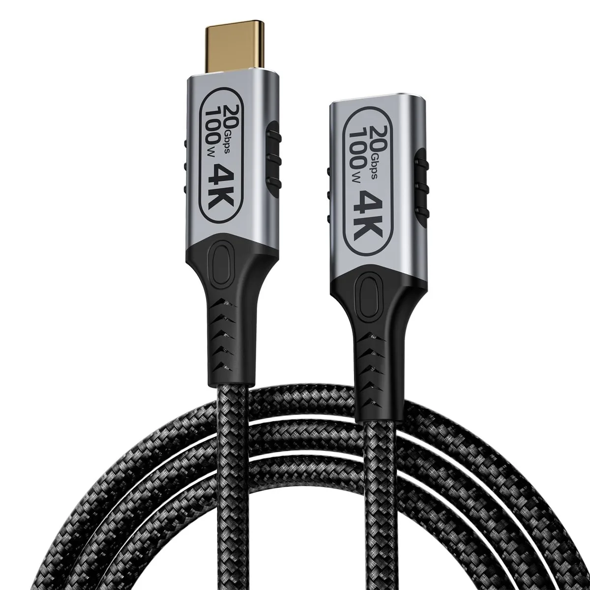Vszerda Vszerda USB C Extension Cable 6.6ft 20Gbps 100W 4K 60Hz Thunderbolt 4/3 — product photo