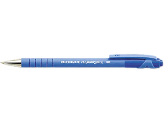 Paper Mate Paper Mate 9560131 FlexGrip Ultra Ballpoint Pen, Blue, Fine, Dozen — product photo