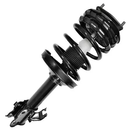 Unity 11122 front right complete strut assembly, silver metal coil spring and housing