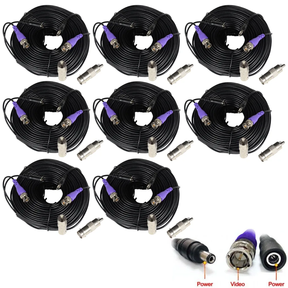 VideoSecu VideoSecu CBHD1508 8×150ft BNC Video Power Cable with RCA Connectors — product photo
