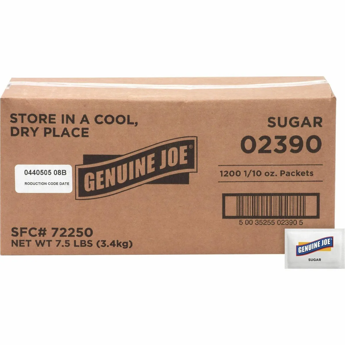 Genuine Joe Genuine Joe 2390 Sugar Packets 2.8g 1200/PK cleaning — product photo
