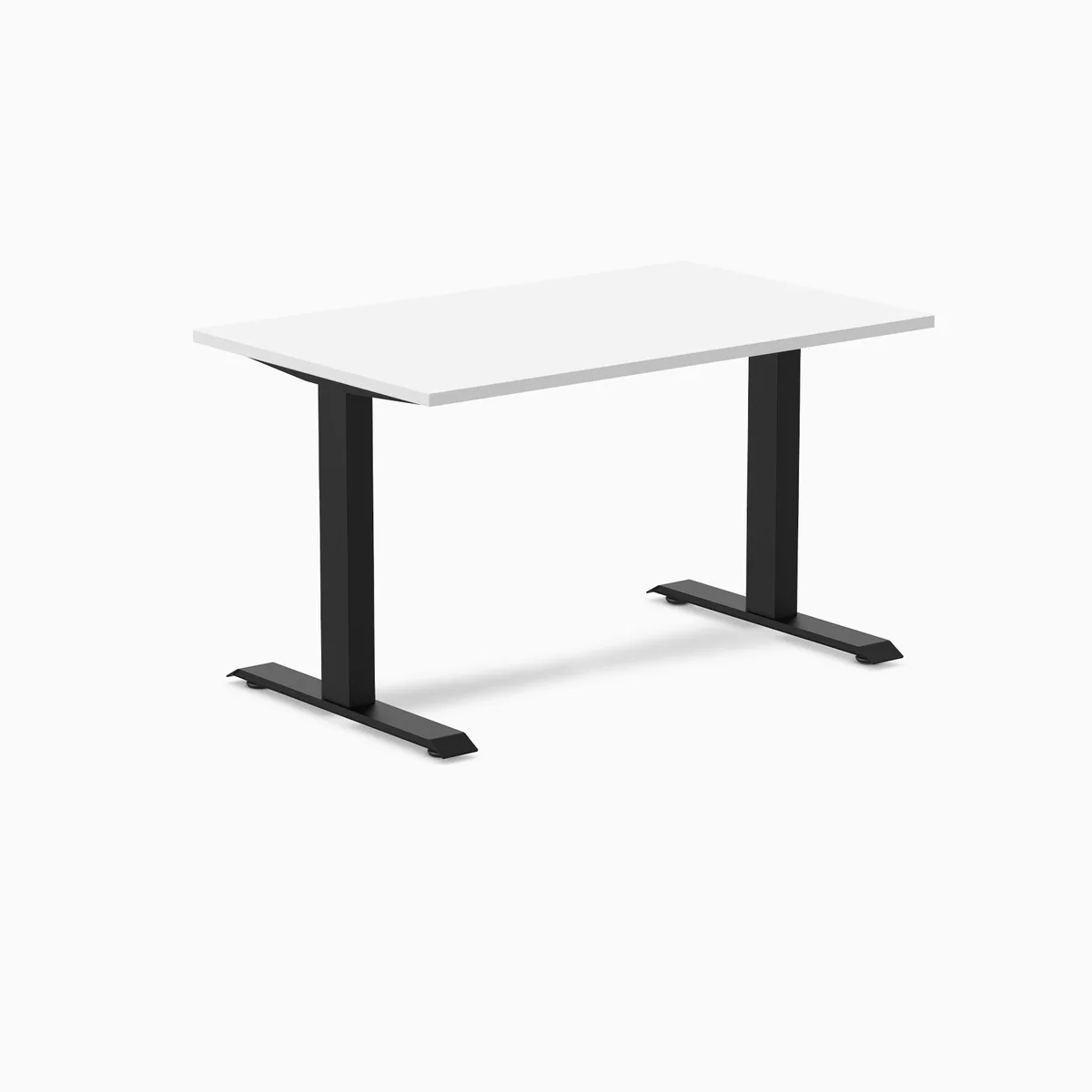 Desky Desky Zero Laminate Office Desk White 70.9 x 29.5 in with Grommets Space Gray — product photo