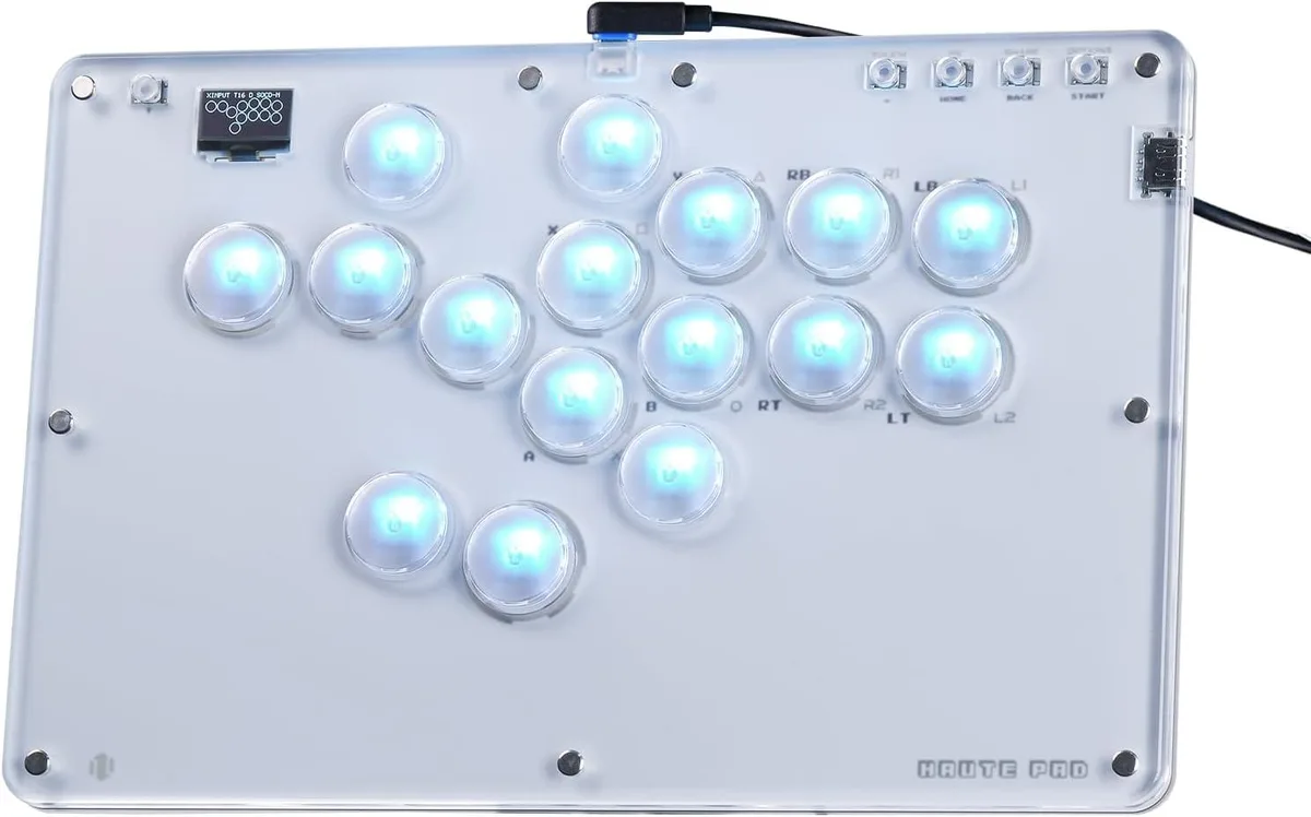 Werleo Werleo Haute42 T16 Crystal 16-key leverless game controller — product photo