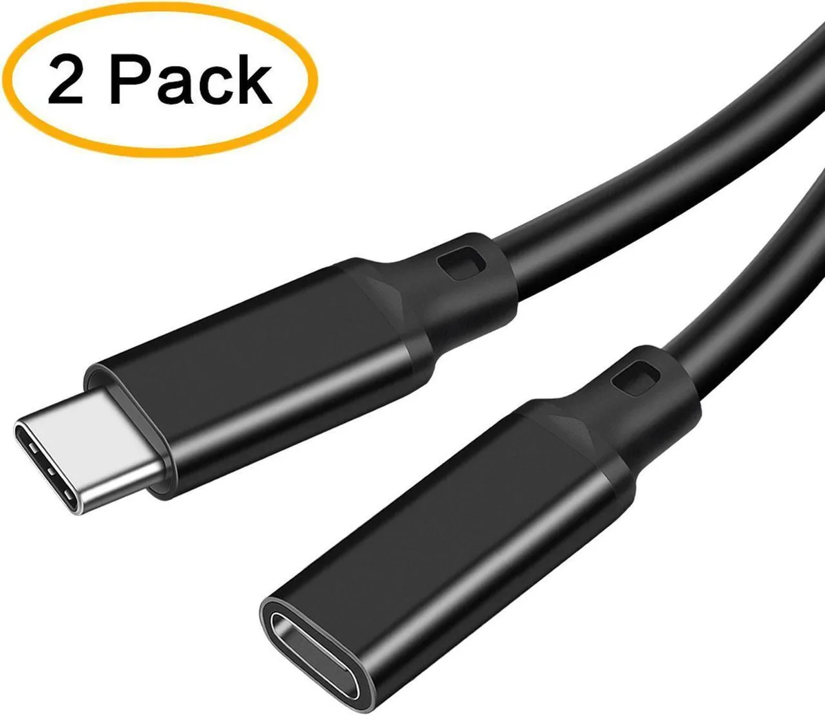 SMUGDESK SMUGDESK USB C Extension Cable 1.6ft 2Pack Black — product photo