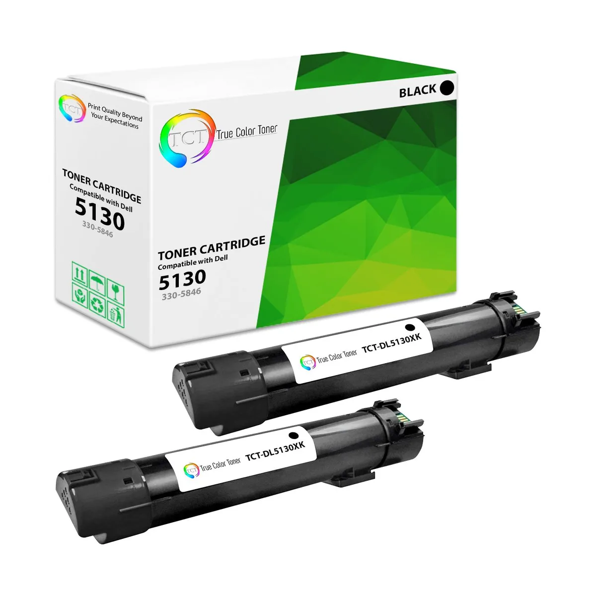 True Color Toner True Color Toner 5130 Black Toner Cartridge 2 Pack 18000 Pages — product photo