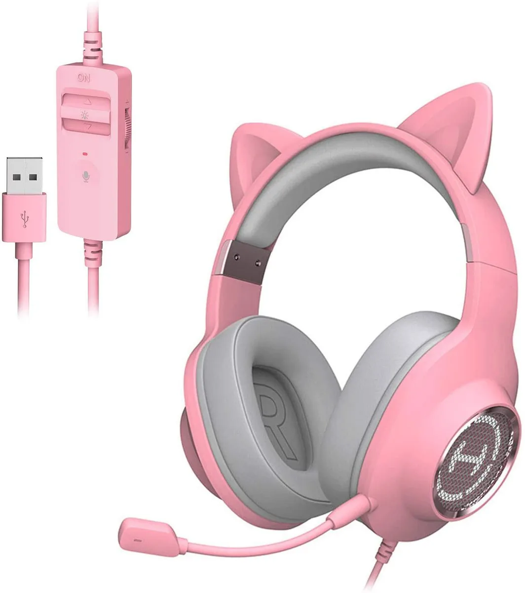 Edifier Edifier HECATE G2 II Pink Cat Ear Headset USB 50mm 7.1 RGB — product photo
