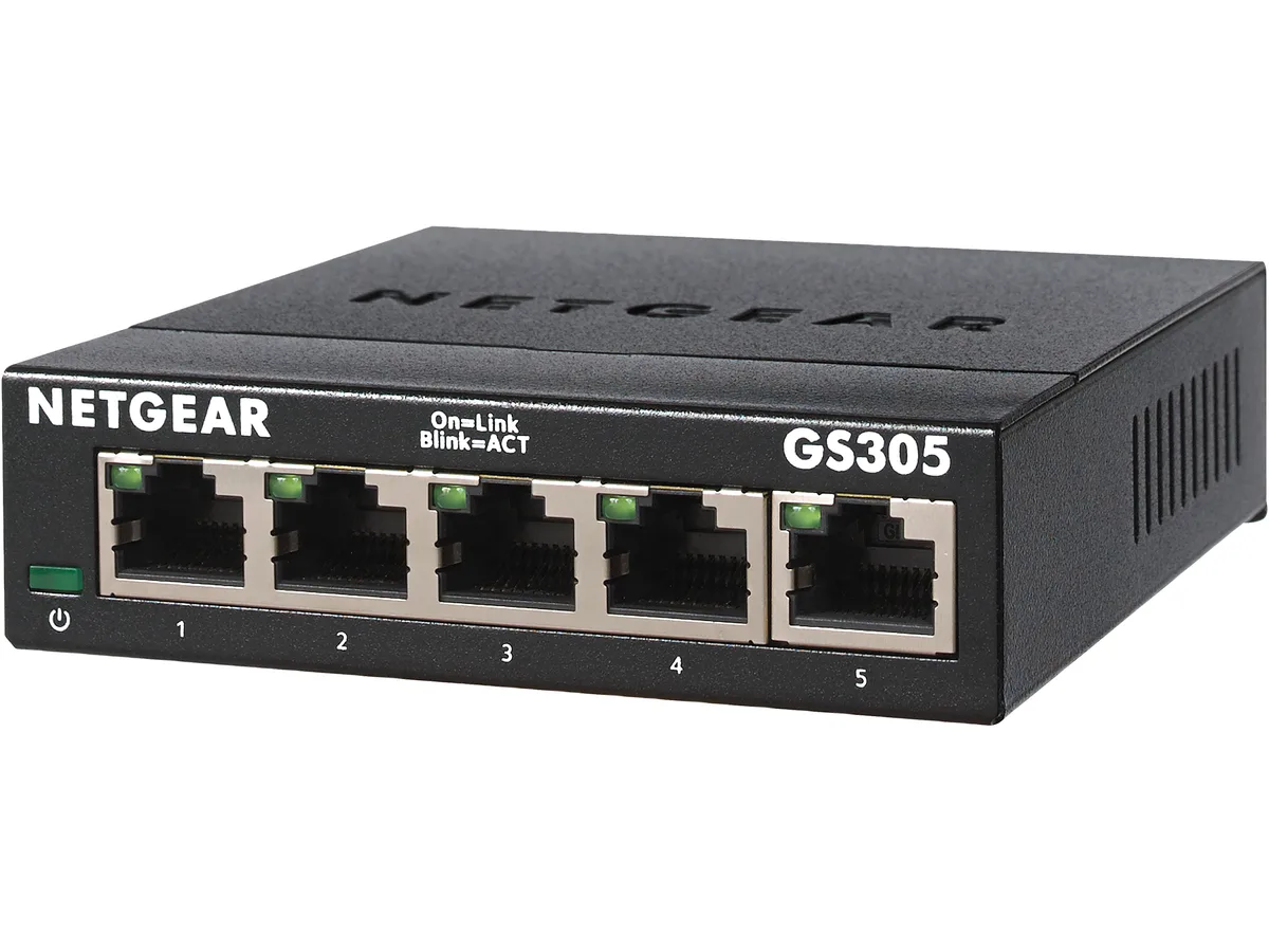 Netgear Inc. Netgear Inc. GS305-300PAS 5-port Gigabit network switch — product photo