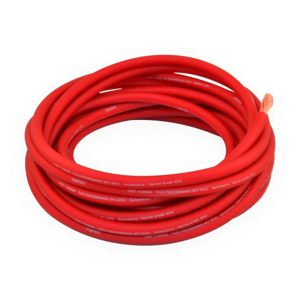 T-SPEC T-SPEC V8GT4R 4 AWG OFC 50 ft power wire amplifier — product photo