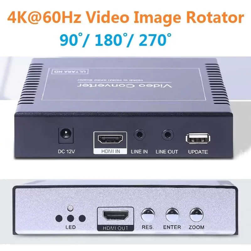Lenkeng Technology Co,. Ltd Lenkeng Technology Co,. Ltd 4K@60Hz HDMI Video Converter Rotator 90/180/270° Audio Synthesis Separation — product photo