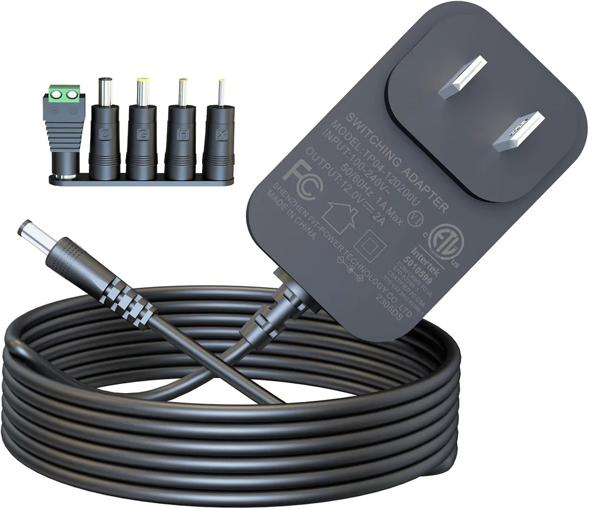 BASEUS BASEUS UL12V 24W AC Adapter 12V 2A 5 plugs 100-240V — product photo