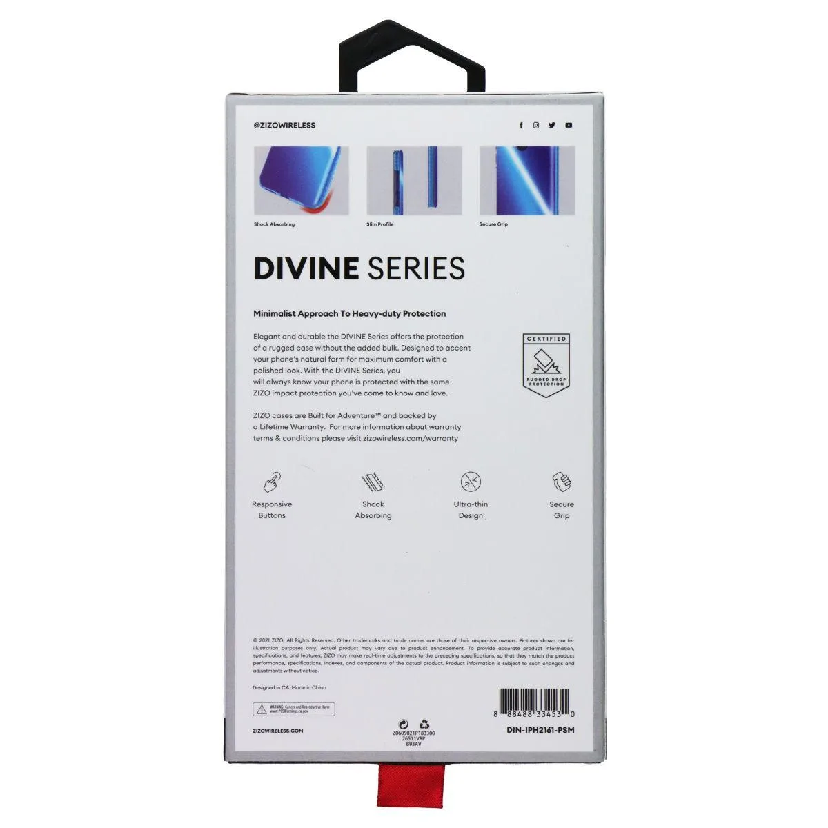 Zizo Zizo Divine Series Case iPhone 13 Prism Blue Glitter — product photo