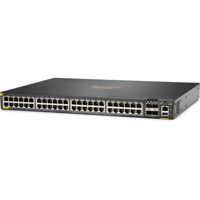 HP HP 6300FProduct 48-port 1GbE Class 4 PoE 4-port SFP56 network switch — product photo