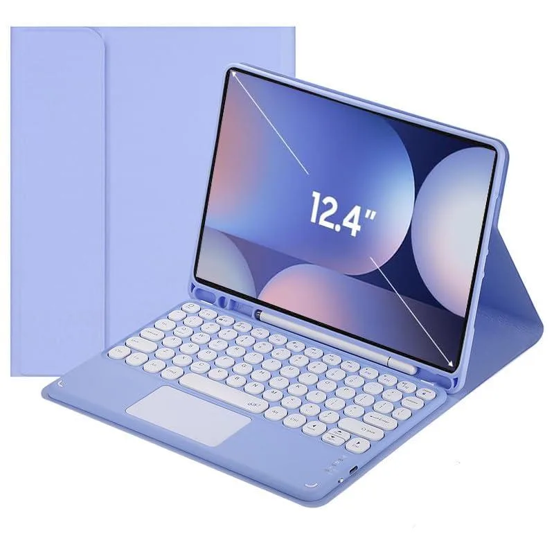 Timoom Timoom SM-X820/SM-X826B/SM-X828U Bluetooth Keyboard Case with Touchpad, Purple accessory — product photo