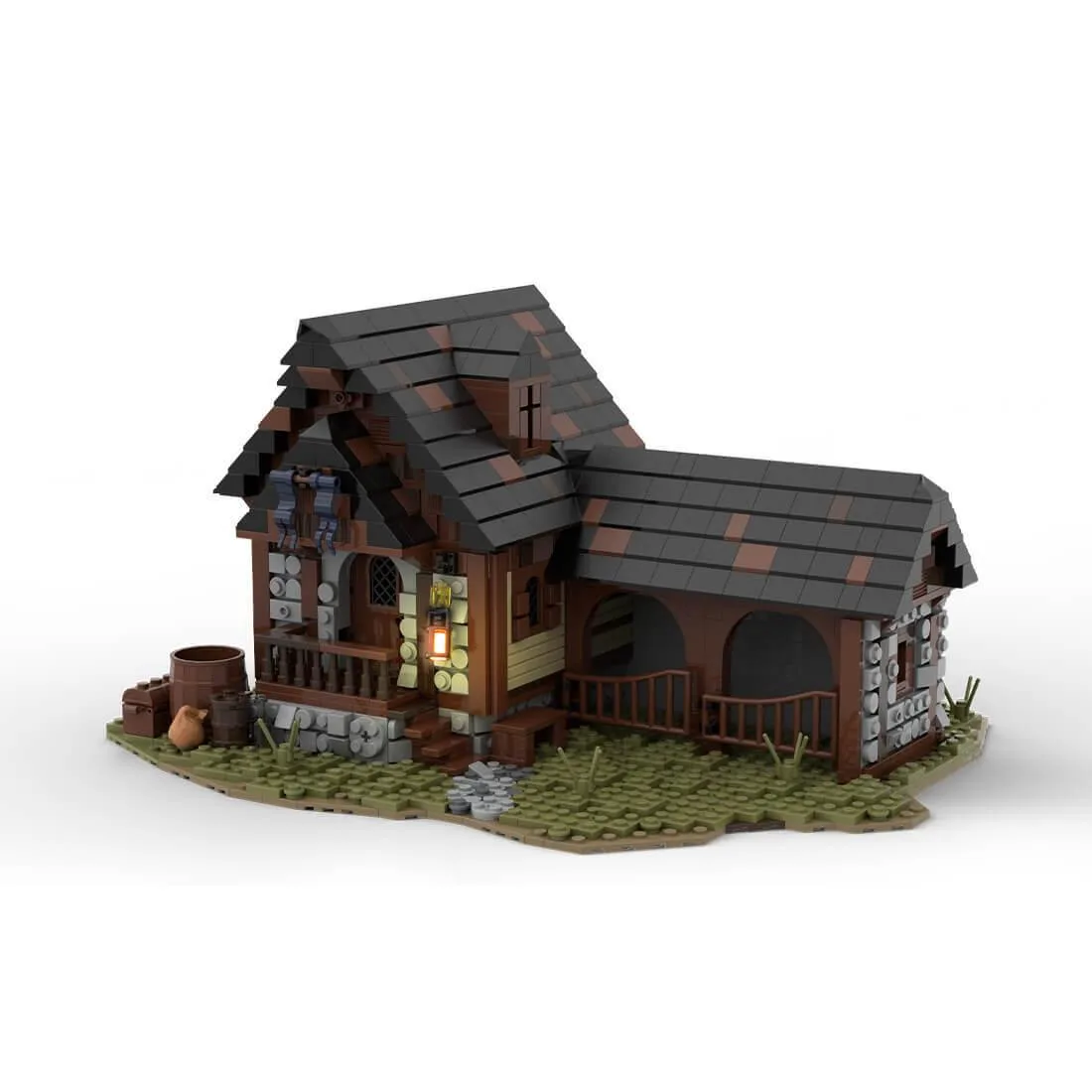 ZITIANYOUBUILD ZITIANYOUBUILD MOC-76635 Medieval Stable Module 1730 Parts — product photo