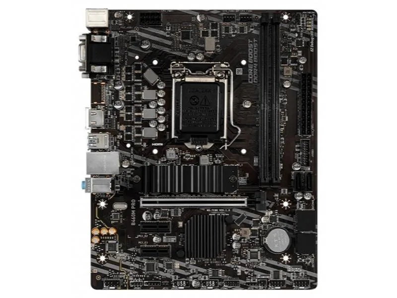 MSI MSI B460M PRO Intel motherboard LGA 1200 DDR4 64GB Micro ATX — product photo