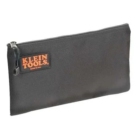 Klein Tools 12.5-inch black Cordura ballistic nylon zipper tool bag