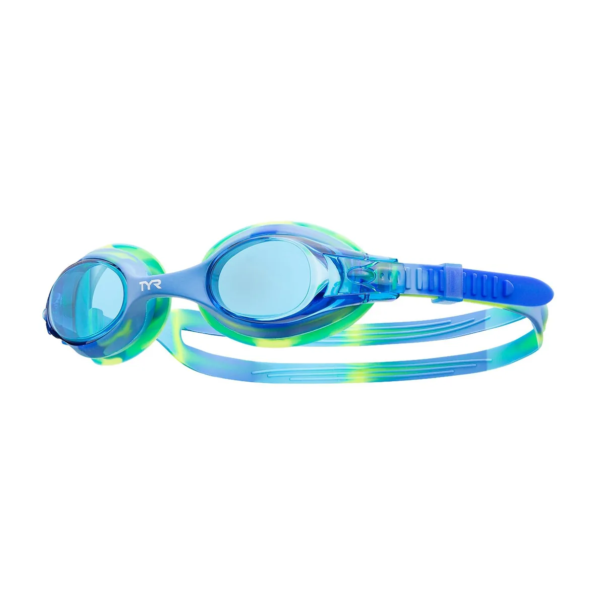  TYR Swimple Tie-Dye Kids' Swim Goggles Blue/Green — product photo