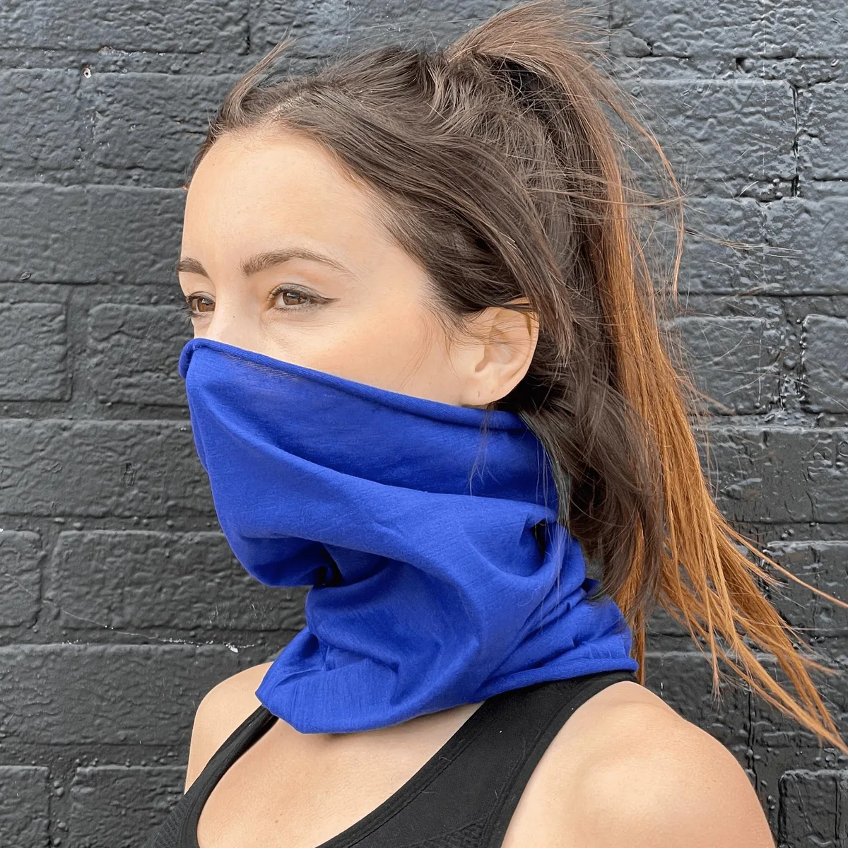 JupiterGear JupiterGear Hemless Neck Gaiter Face Mask Blue — product photo