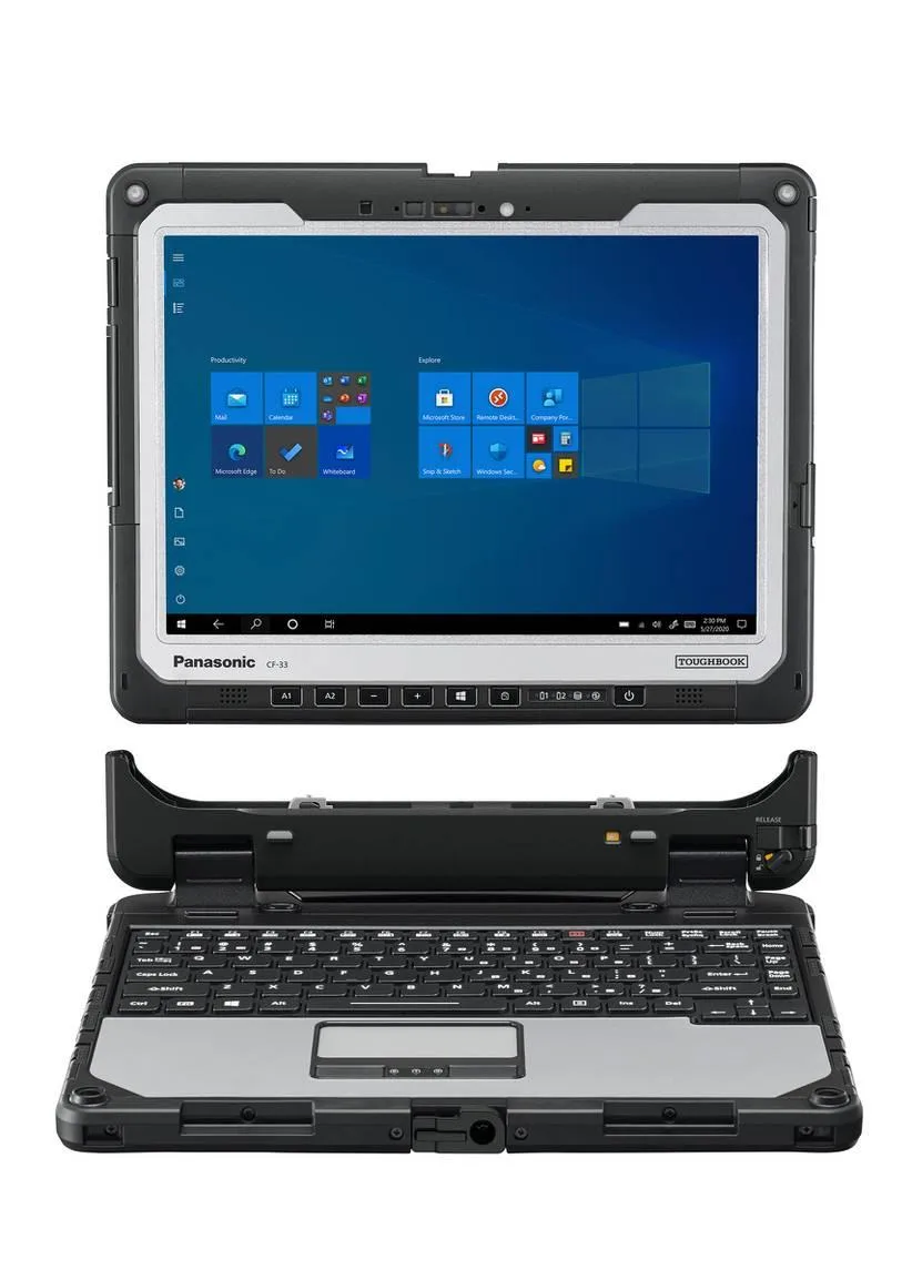 Panasonic Panasonic Toughbook CF-33 MK2 2-in-1 laptop 12" QHD i5-10310U 16GB 512GB OPAL SSD SmartCard Serial — product photo