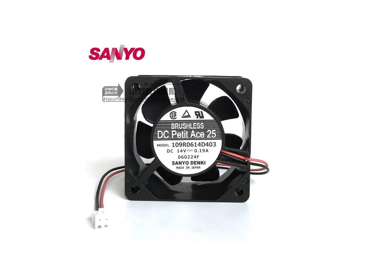 Fans Fans 6025 14V 0.19A Double Ball Bearing Case Fan 60x60x25mm — product photo