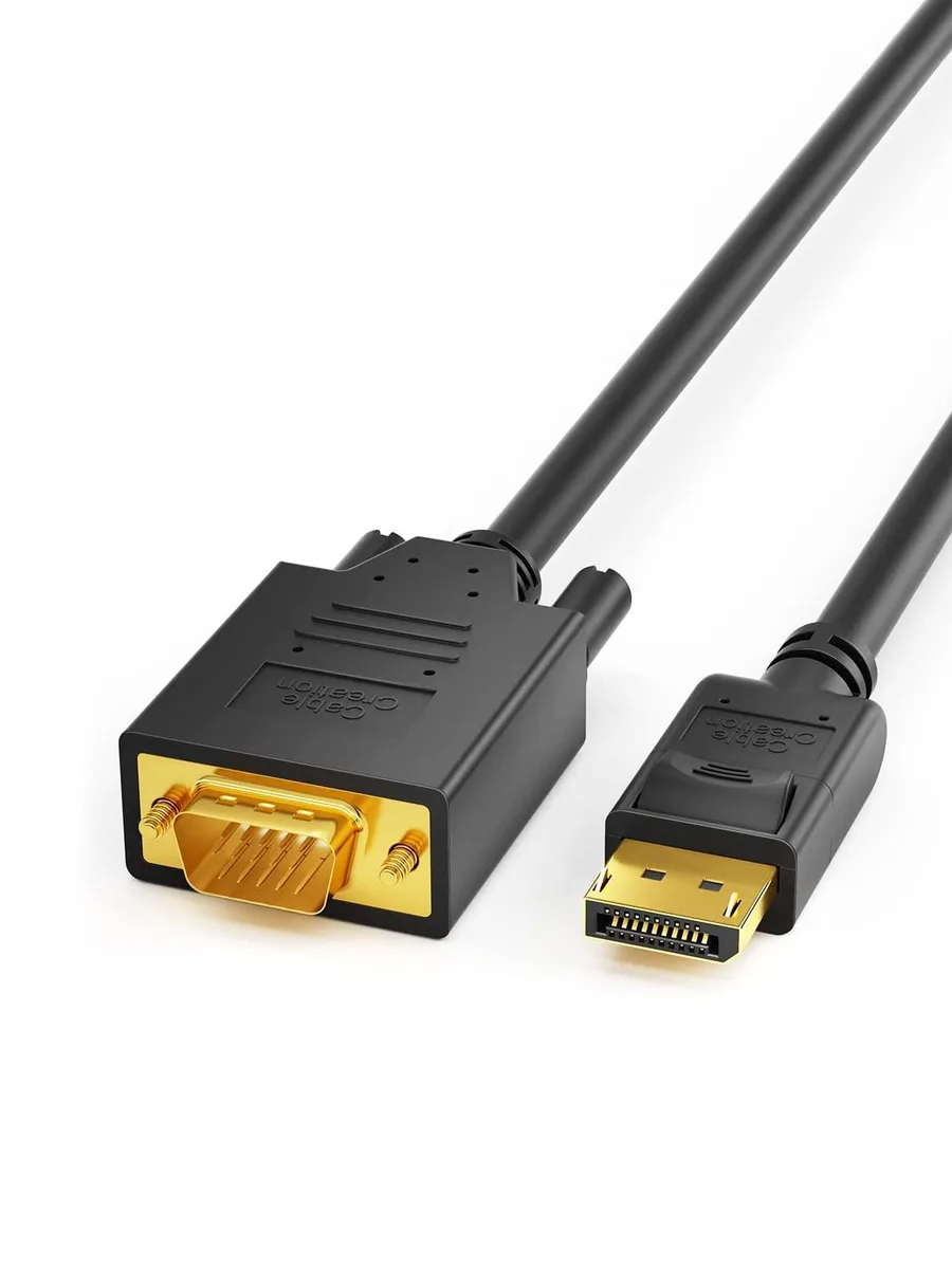 KEHIPI KEHIPI 6ft DisplayPort to VGA Cable 1080P 60Hz Black — product photo