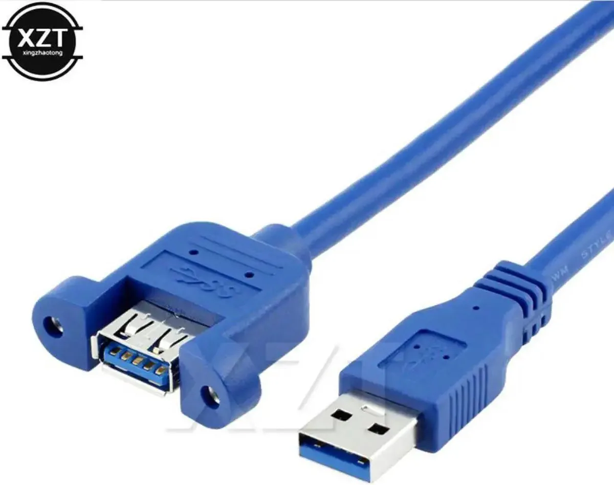 SMUGDESK SMUGDESK 5Pcs 0.5m USB 3.0 Male to Female Extension Cable with Screw Holes — product photo
