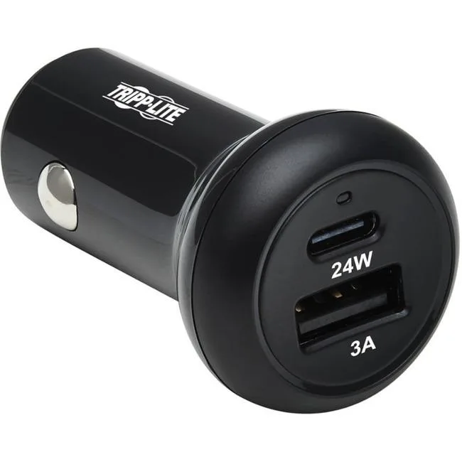 Tripp Lite Tripp Lite U280-C02-24W-1B 24W dual-port USB-C PD 3.0 / USB-A QC 3.0 charger — product photo