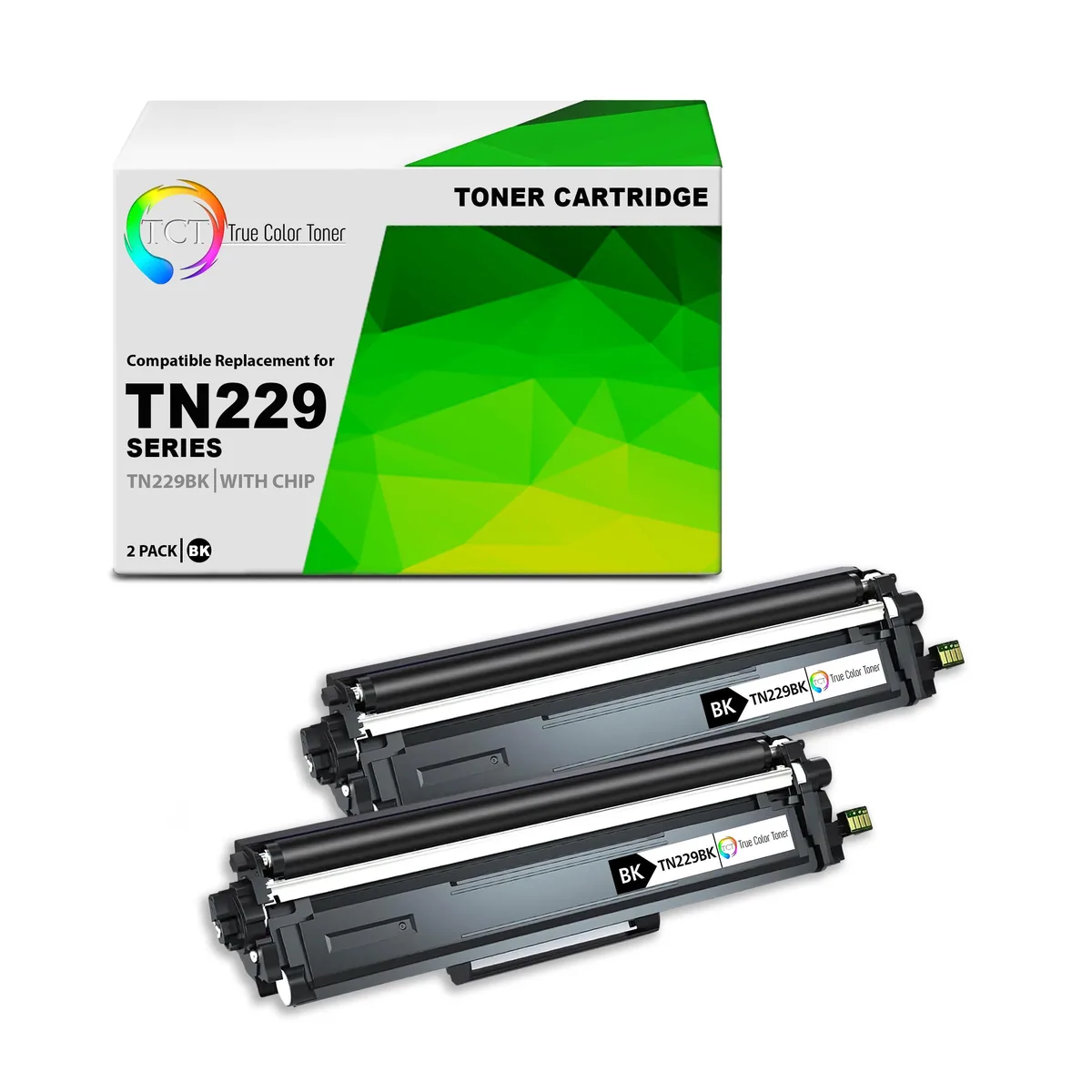 TCT TCT TN229 Black Toner Cartridge 2 Pack 1500 Pages — product photo