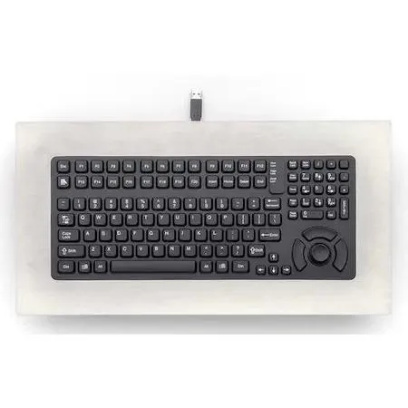 Ikey Ikey PM-5K Panel Mount Industrial Keyboard Stainless Steel HulaPoint II USB 113 keys 10-key 20 function keys — product photo