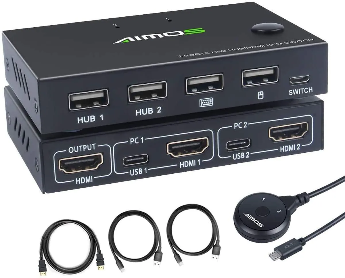 suranus suranus 2 Port HDMI KVM Switch 4K@30Hz USB 2.0 Hub — product photo