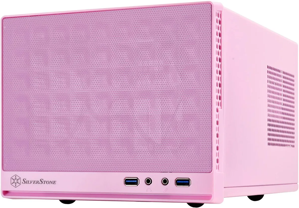 Silverstone Technology Silverstone Technology SG13P Mini-ITX PC Case Pink — product photo