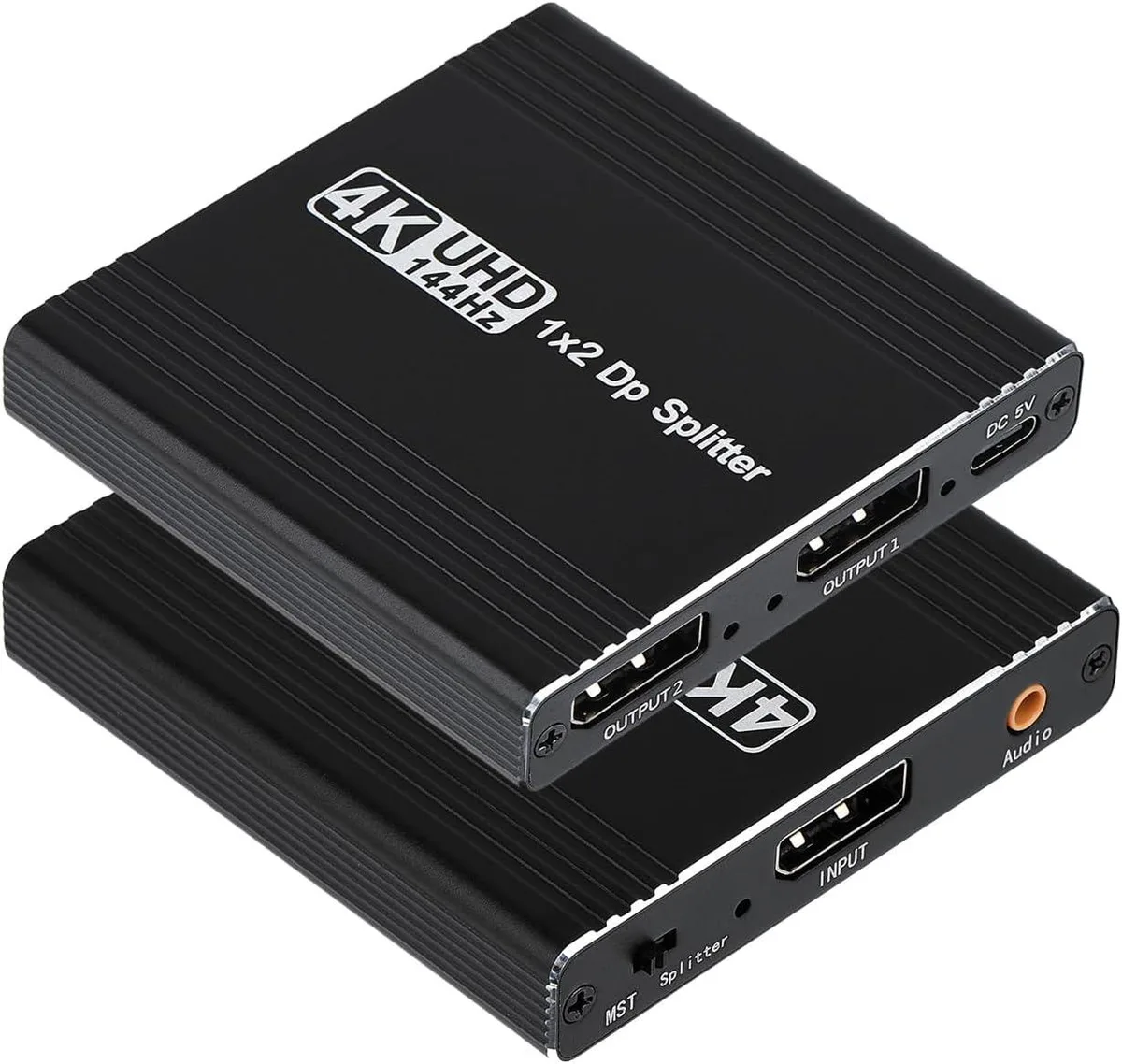 LUOM LUOM OZFD DisplayPort Splitter 1×2 4K 144Hz Audio Extractor — product photo
