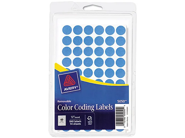 Avery Avery 5050 Removable Color-Coding Labels Light Blue .5in 840 Pack — product photo