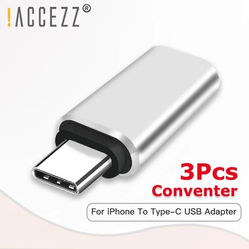 Defendwe Defendwe OTG Adapter USB-C to Lightning Female 3 Pack — product photo