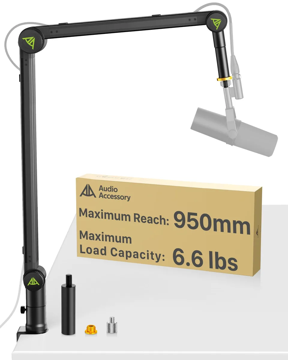  AA AUDIO ACCESSORY ABA02 Mic Boom Arm 950mm 6.6lbs Gear-Lock — product photo
