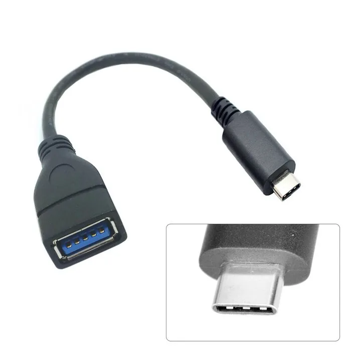 TeKit TeKit NTRACYU3-200W USB 3.0 3.1 Type C Male to A Female OTG Cable 10cm — product photo