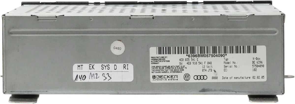 1 Factory Radio 1 Factory Radio 4E0035541E receiver 2005-2010 Audi A8 — product photo