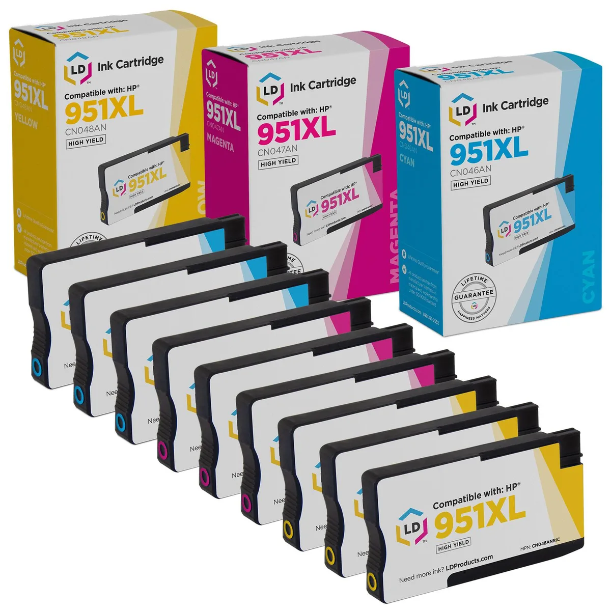 LD Products LD Products 951XL compatible ink cartridge 9-pack multi-colour 1500 pages — product photo