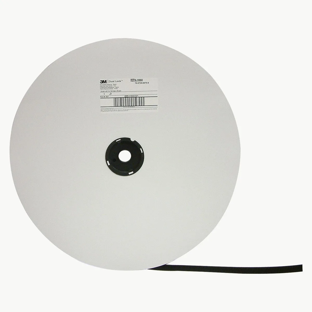 3M 3M Dual Lock SJ3550 Type 250 Reclosable Fastener Black Acrylic Adhesive — product photo