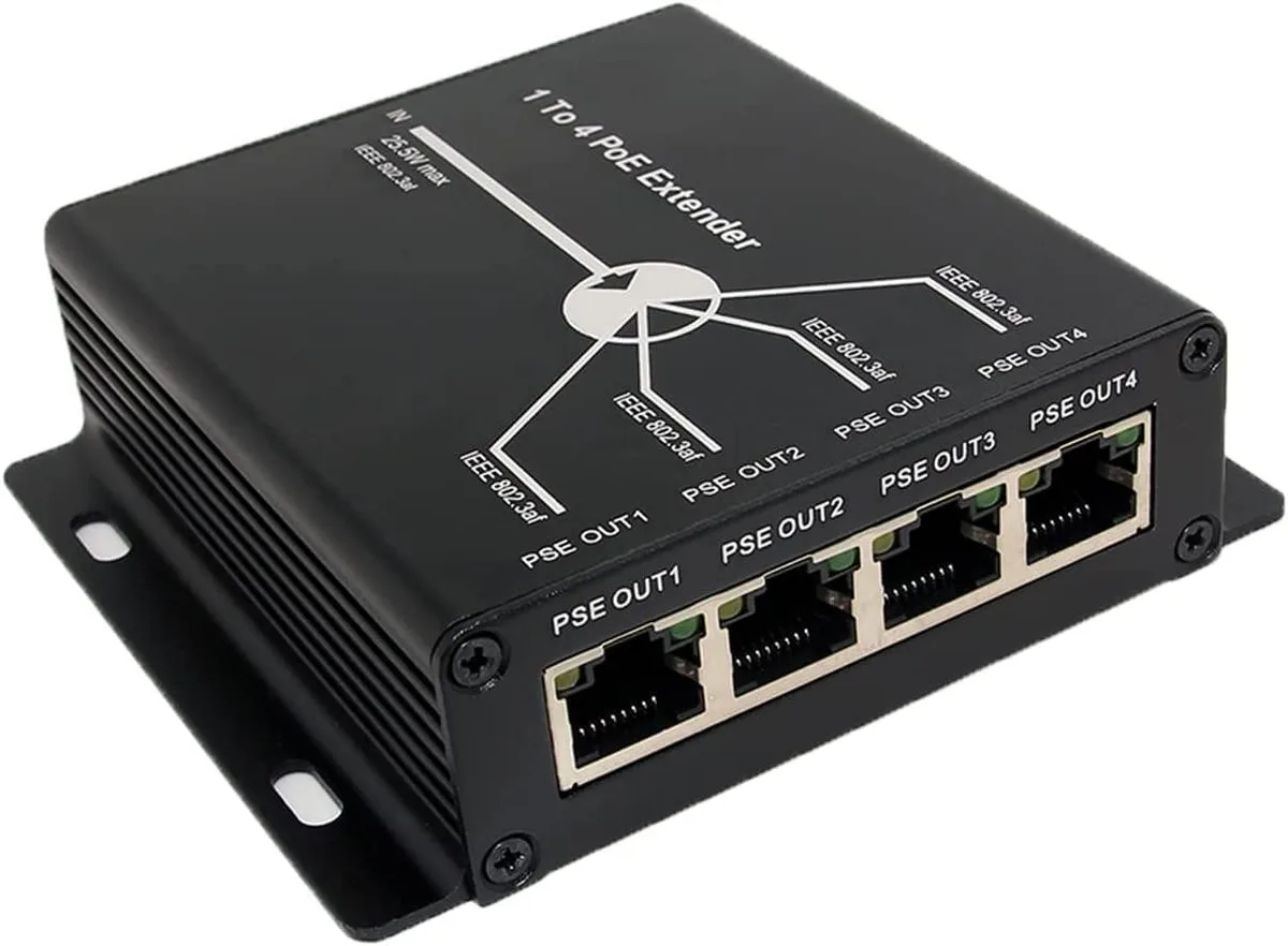 visiPower visiPower 4-Port PoE Extender 10/100M Surveillance Security System — product photo